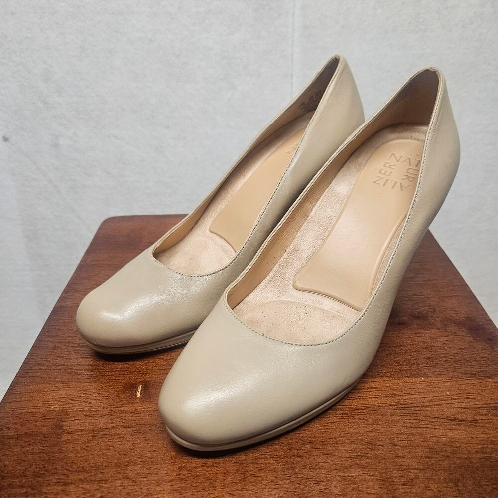 Naturalizer Tan Nude Leather Pumps Heels size 8.5 Narrow